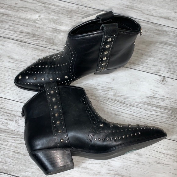 Sam Edelman Black Studded Ankle Boots NWOT - Picture 3 of 5